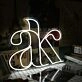 AK White Custom Neon Sign