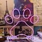 Dog Paw Pink Neon Sign