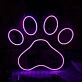 Dog Paw Pink Neon Sign