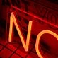 No Cover Red Neon Sign