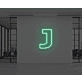 Neon Letter J