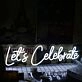 Let Us Celebrate White Custom Party Neon Sign