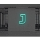 Neon Letter J