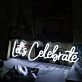 Let Us Celebrate White Custom Party Neon Sign