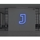 Neon Letter J