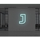 Neon Letter J