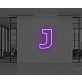 Neon Letter J