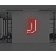 Neon Letter J