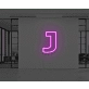 Neon Letter J