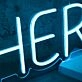 Licks And Lather Blue Neon Sign