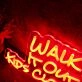 Walk It Out Kids Clothing Red Neon Sign