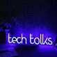 Tech Talks Blue Neon Sign