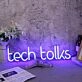 Tech Talks Blue Neon Sign