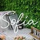 Sokia White Name Neon Sign