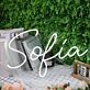 Sokia White Name Neon Sign