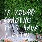 If You Are Reading This Have A Drink White Neon Sign