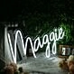 Maggie White Name Neon Sign