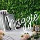 Maggie White Name Neon Sign
