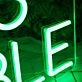 Rooms Available Green Neon Sign