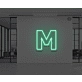 Neon Letter M