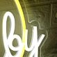 Oh Baby With Moon White Neon Sign