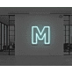 Neon Letter M