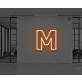 Neon Letter M