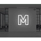 Neon Letter M