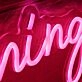 Flaming Roses Pink Neon Sign
