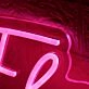 Flaming Roses Pink Neon Sign