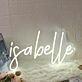 Isabelle White Name Neon Sign