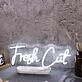 Fresh Cut White Neon Sign