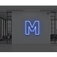 Neon Letter M
