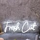 Fresh Cut White Neon Sign