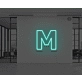 Neon Letter M