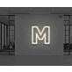 Neon Letter M