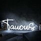 Taurus White Name Neon Sign