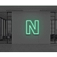 Neon Letter N