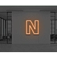 Neon Letter N