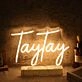 TayTay Yellow Neon Sign