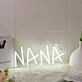 NANA White Name Neon Sign