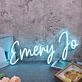 Emery Jo Blue Neon Sign