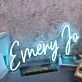 Emery Jo Blue Neon Sign