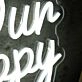 Our Happy Place White Neon Sign