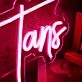 Hollywood Tans Red Neon Sign