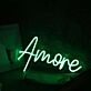 Amore Green Neon Sign