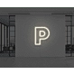 Neon Letter P