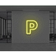 Neon Letter P