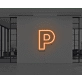Neon Letter P