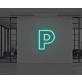Neon Letter P